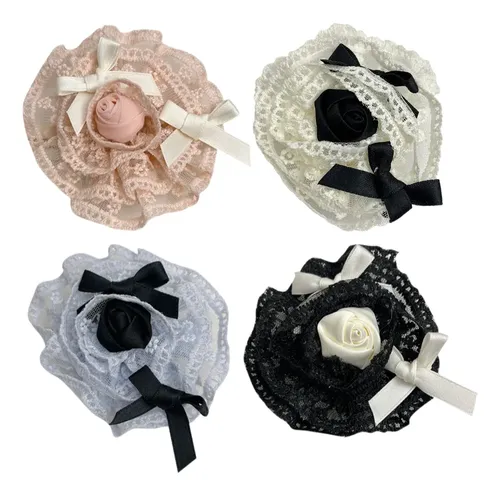 Broche Para El Pelo Con Forma De Rosa Y Encaje (bl), Precios