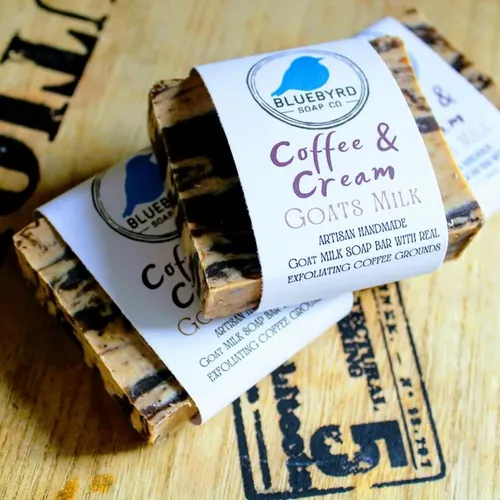 Jabón Exfoliante De Leche De Cabra Coffee Cream Bluebyrd