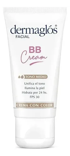 Dermaglos Bb Cream Facial Con Color Tono Medio Fps30 50 G