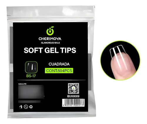 Tips Soft Gel Cherimoya Bolsa 504 Un.
