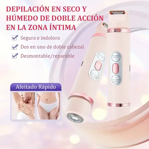 Rasuradora Mujer Electrica 2en1 Doble Cabeza Sin Atascar