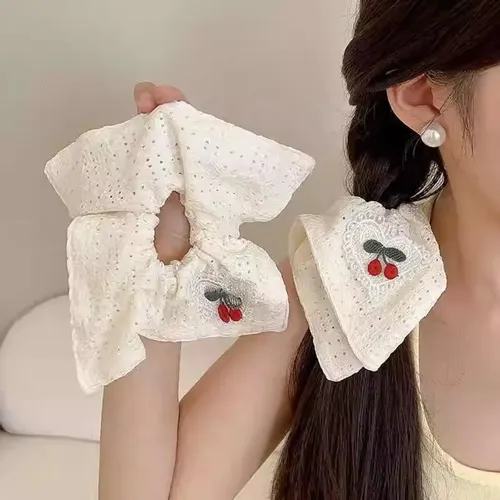Cintas Para El Cabello Con Estampado De Cerezas Para Coletas
