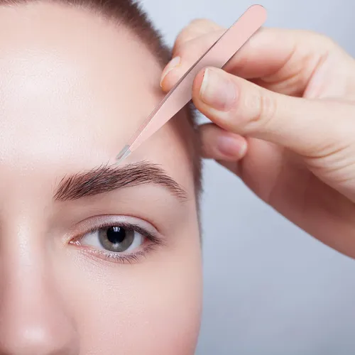4pcs Pinzas De Cejas De Acero Inoxidable Con Punta