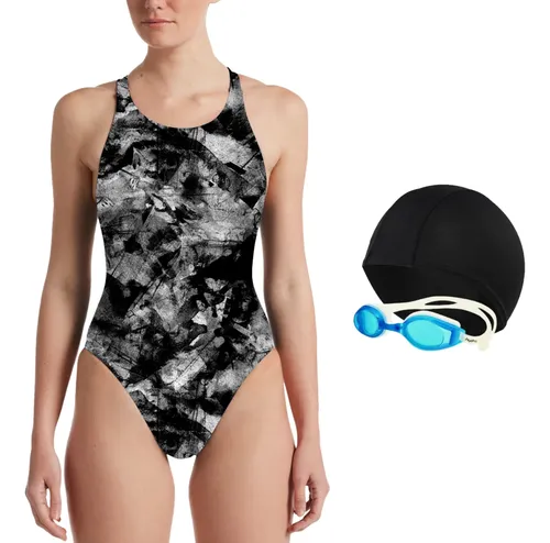 Malla Enteriza Mujer Safit + Gorro + Antiparra