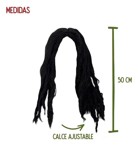 Peluca Rasta Rastafari Hippie Bob Marley Cotillon Disfraz