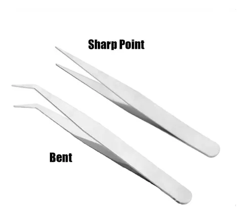 Pinzas De Acero Inoxidable Para Cejas, Herramienta Plateada