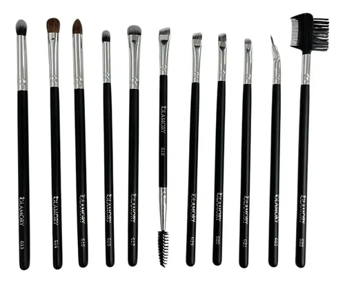 Set Brochas Maquillaje Glamory 23 Piezas Cerdas Naturales Sintéticas
