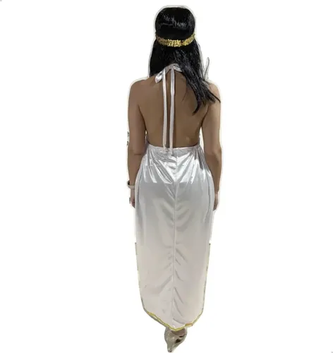 Disfraz Cleopatra Completo Vestido Capa Peluca Halloween