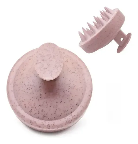 Cepillo Masajeador Cuero Cabelludo Scalp Crecimiento Cabello Color Rosa pálido