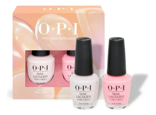 Opi Duo Pack Nail Lacquer The New Opi Icons 15ml Opim A Bubble Bunny / Bathtime Bubbly
