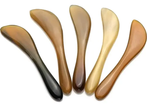 Set De Masaje Gua Sha Jovivi 2 Piezas Cuerno Natural