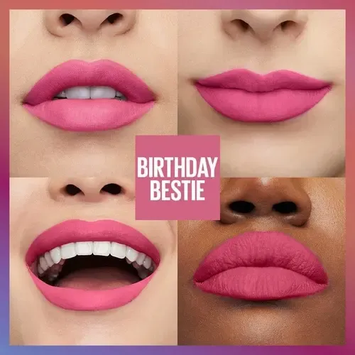 Labial Líquido Maybelline Super Stay Matte Ink 5ml Birthday Of Bestie 410 Mate