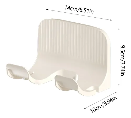 Secador De Pelo Gentle No Punch Para Baño, Montaje En Pared Blanco