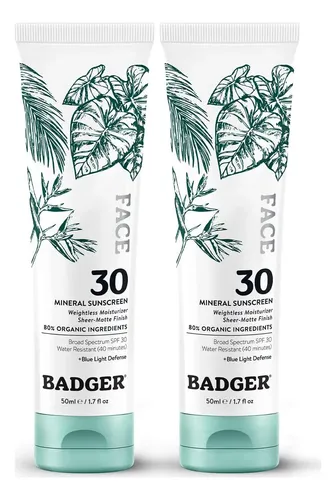 Protector Solar Facial Mineral Spf 30 Badger Pack 2