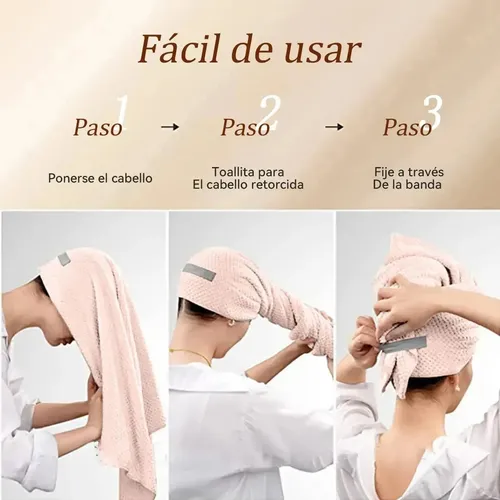 2 Toallas De Microfibra Para Secar El Cabello