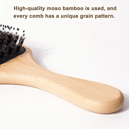 Cepillo De Pelo Denentt Boar Bristle Bamboo Massage