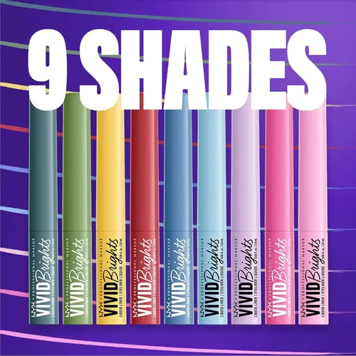 Delineador Líquido Vivid Brights Nyx Lilac Link 0.06 Fl Oz
