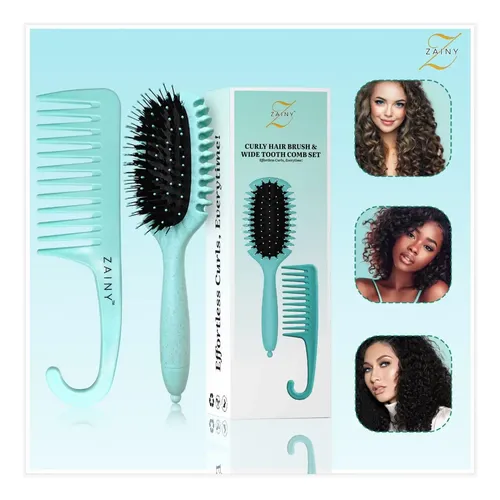 Definidor De Rizos Zainy Cepillo Para Pelo Rizado Set &…