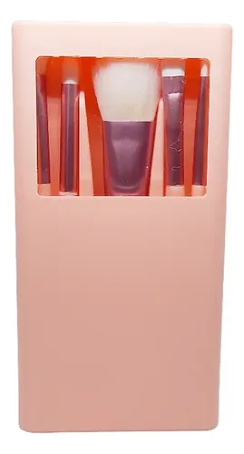 Set 8 Piezas Mini Pinceles Brochas Maquillaje Rosa Beauty Chick