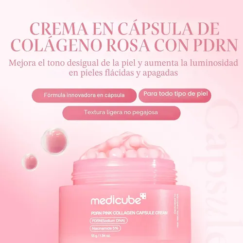 Medicube Salmon Pdrn Cream Dna Pink Colageno Crema