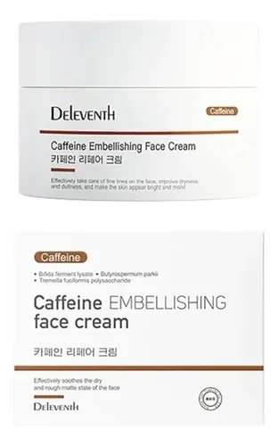 Crema Facial Embellecedora Cafeína Deleventh 30g Todo Tipo De Piel Día/noche
