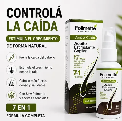 Aceite Natural Cabello Anticaída Saw Palmetto Romero