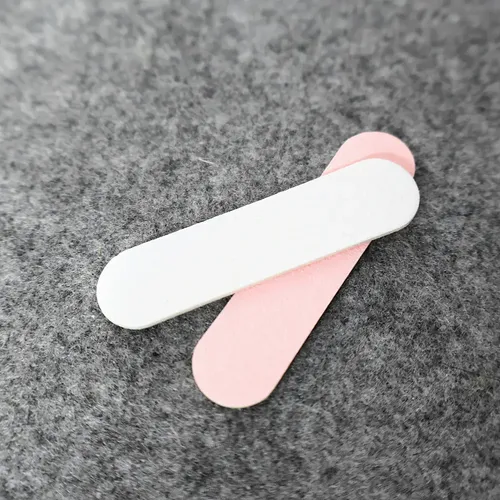 Pack 100 Limas Desechables Uñas Madera Rosa Blanco