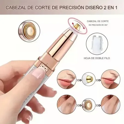 Depiladora Cejas Lápiz Eléctrico Recargable Usb Luz
