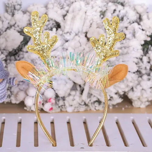 Cinta De Campanas Navidad Con Astas Brillantes Chica ,