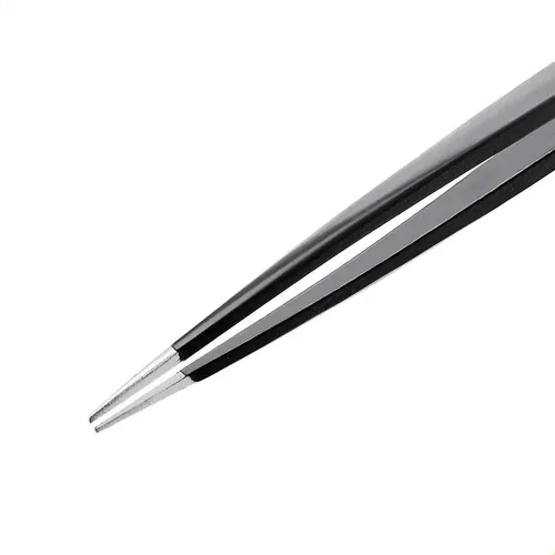 Pinzas Para Cejas 4pz, Set Con Estuche Viaje Negro