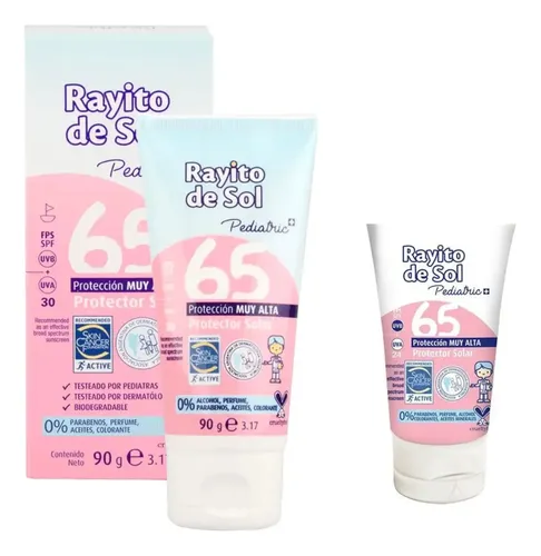 Kit Protector Solar Rayito Pedriatric Fps 65   90g + 30g