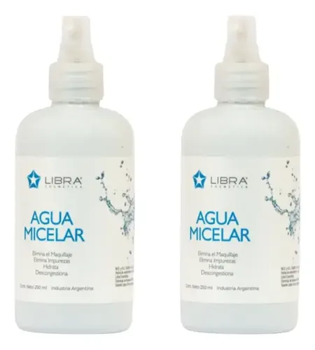 Agua Micelar Libra Cosmetica X 250ml X 2 U