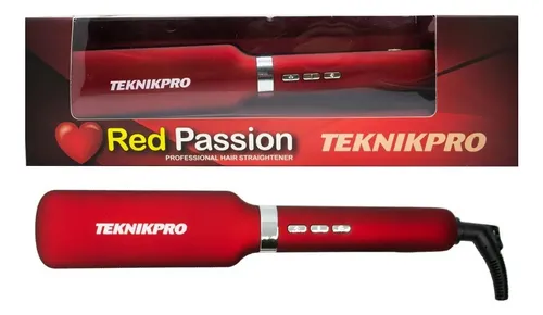 Teknikpro Red Passion Planchita Peluquería Pelo Húmedo Seco