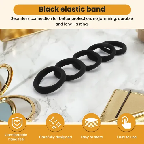 5 Soportes Para Coletas Con Banda Elástica Negra