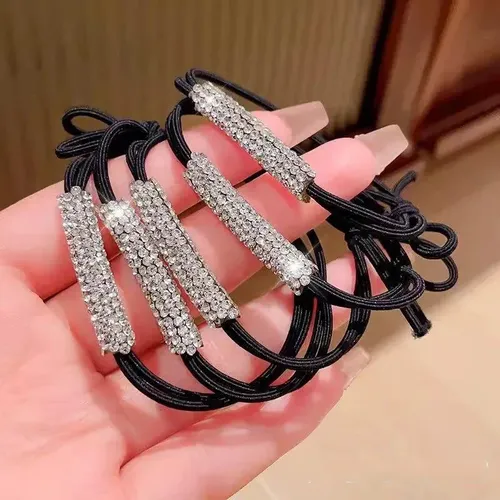 Fsfs Juego De 5 Cintas For El Pelo Con Diamantes De Coral Claro