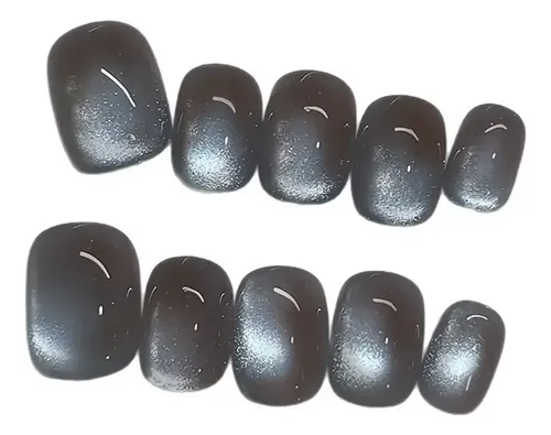 Uñas Cortas Decoradas: Cielo Nocturno Azul