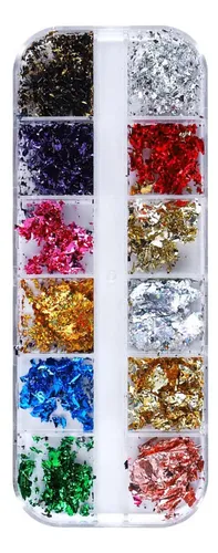K Hojuelas De Lámina Dorada For Uñas, Manualidades Y