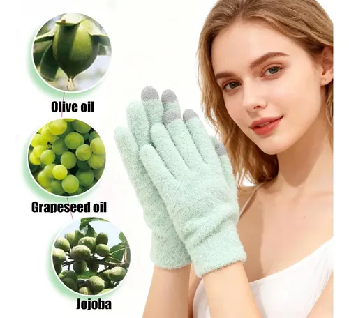 Guantes Y Medias Hidratantes Gel Spa Verdes Para Manos Y Pie