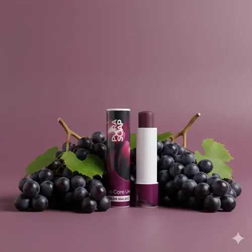 Bálsamo Labial Hidratante Con Color Uva Malbec Pura Soap