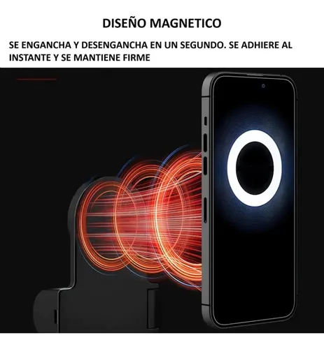 Soporte Magnético Celular Luz Led Calida Espejo Con Mando