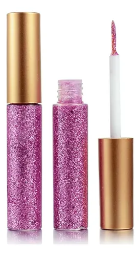Delineador Líquido Con Purpurina Dekrion Pink 01