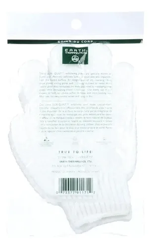 Guantes Exfoliantes Hidrolimpios Color Blanco 1 Par