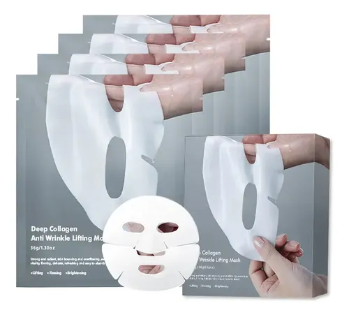 Pack X4 Mascarilla Absorbible Colágeno Antiarrugas Koec