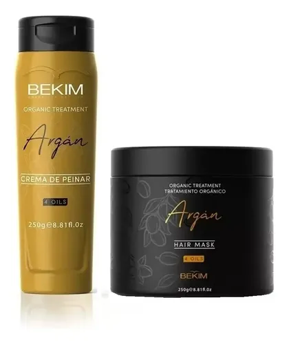 Combo Argan 4 Oils Bekim Mascara 250g + Crema De Peinar