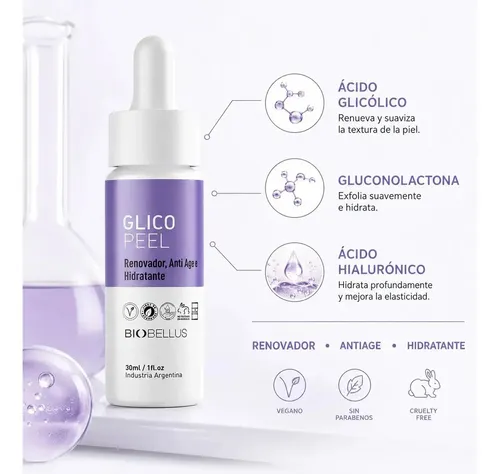 Acido Glicolico Renovador Celular Peeling Biobellus 30ml