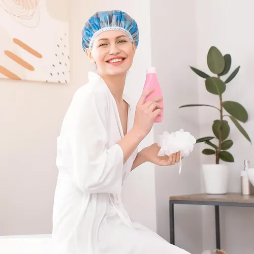 8 Pzas Gorro De Baño Duchaimpermeable .t2
