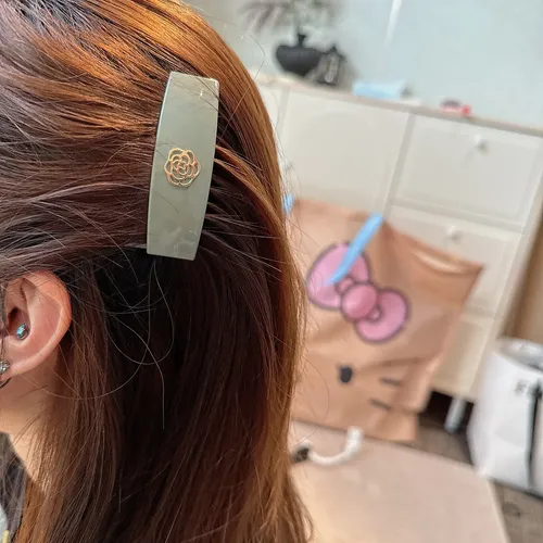 F#j Peine Con Pinza For El Cabello De Flores Versátil 2026