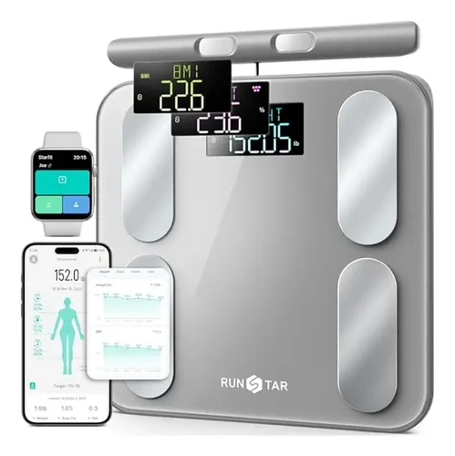 Báscula Digital De Baño Runstar Para Peso Corporal, Grasa Co