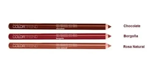 Delineador Labios Borgoña Chocolate Rosa Natural Avon Setx3