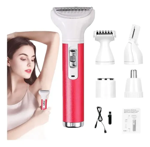Afeitadora De Mujer 5 En 1 Portatil Recargable Usb Trimmer